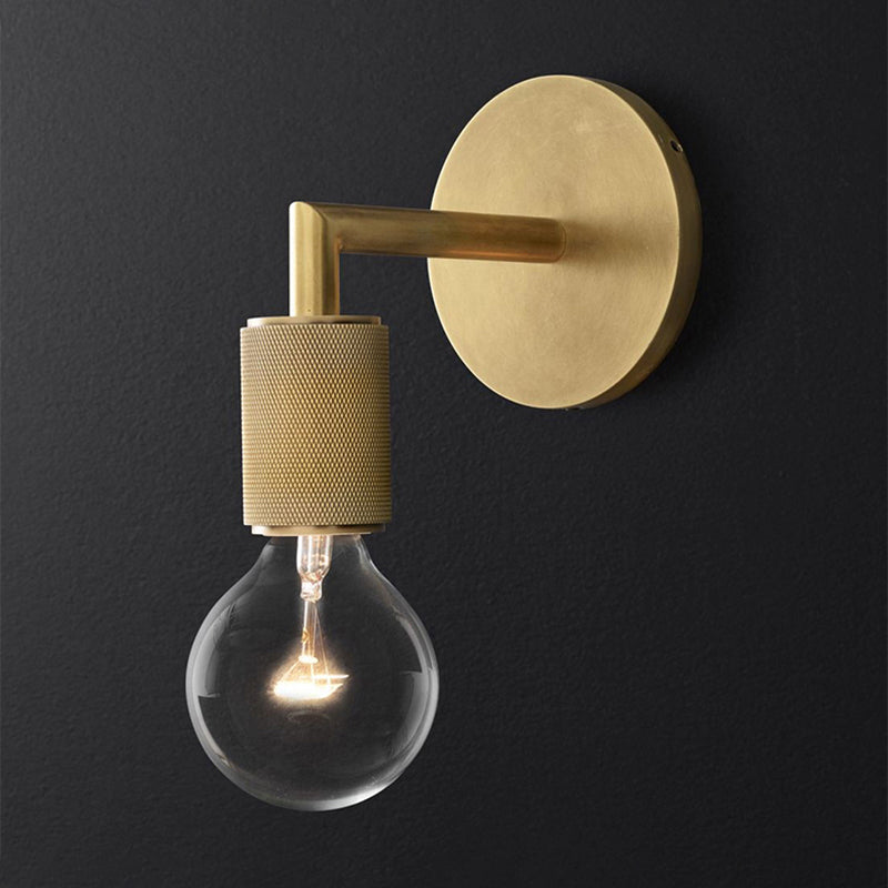 Vintage Metal Glass Wall Sconce Light