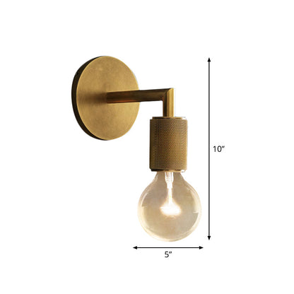 Vintage Metal Glass Wall Sconce Light