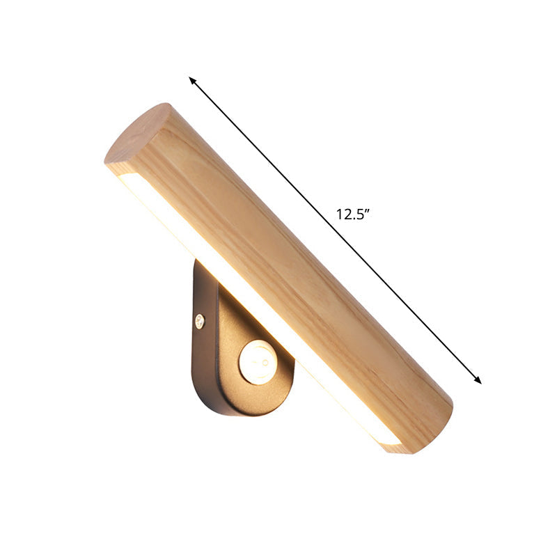Adjustable Wooden LED Wall Lamp with Warm White Light - Cofik