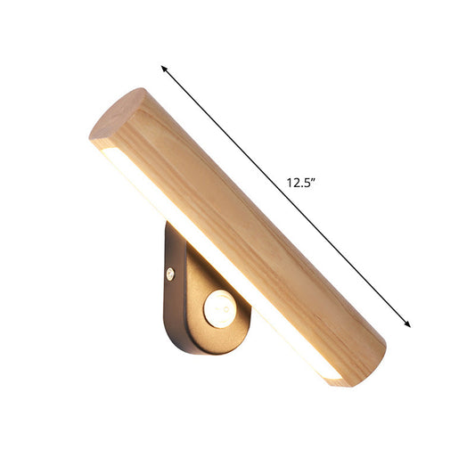 Adjustable Wooden LED Wall Lamp with Warm White Light - Cofik