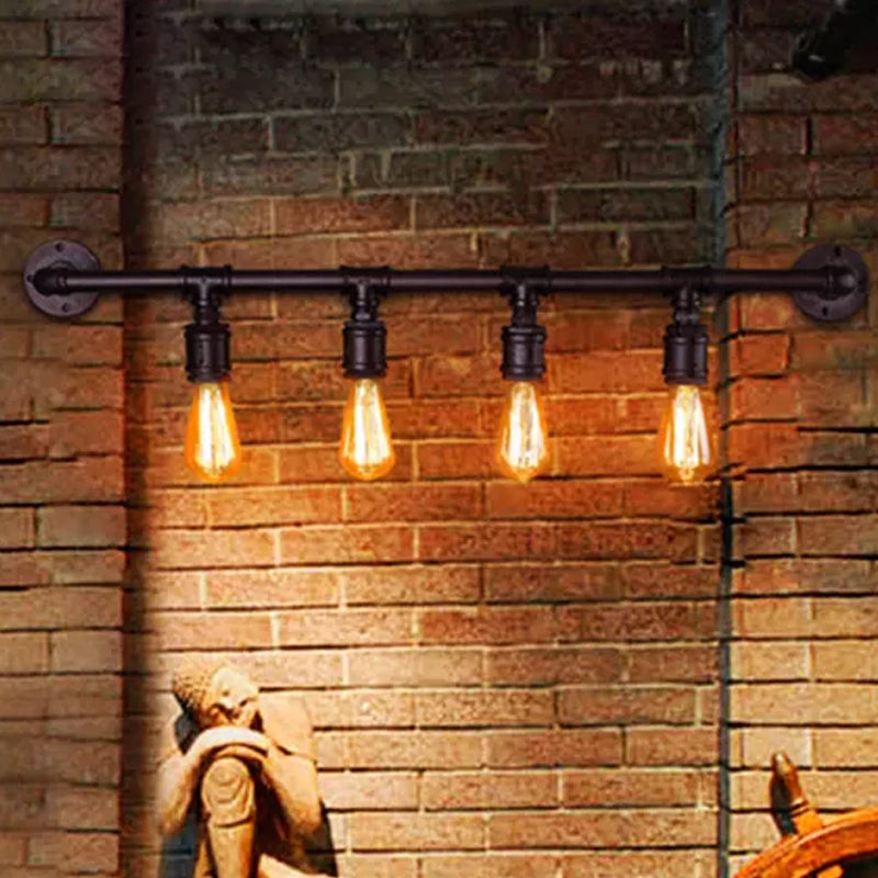 Modern Metal Pipe Wall Lamp 2/4/6 Lights