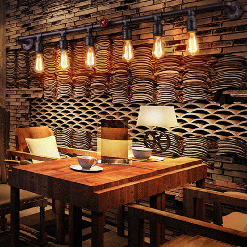 Modern Metal Pipe Wall Lamp 2/4/6 Lights