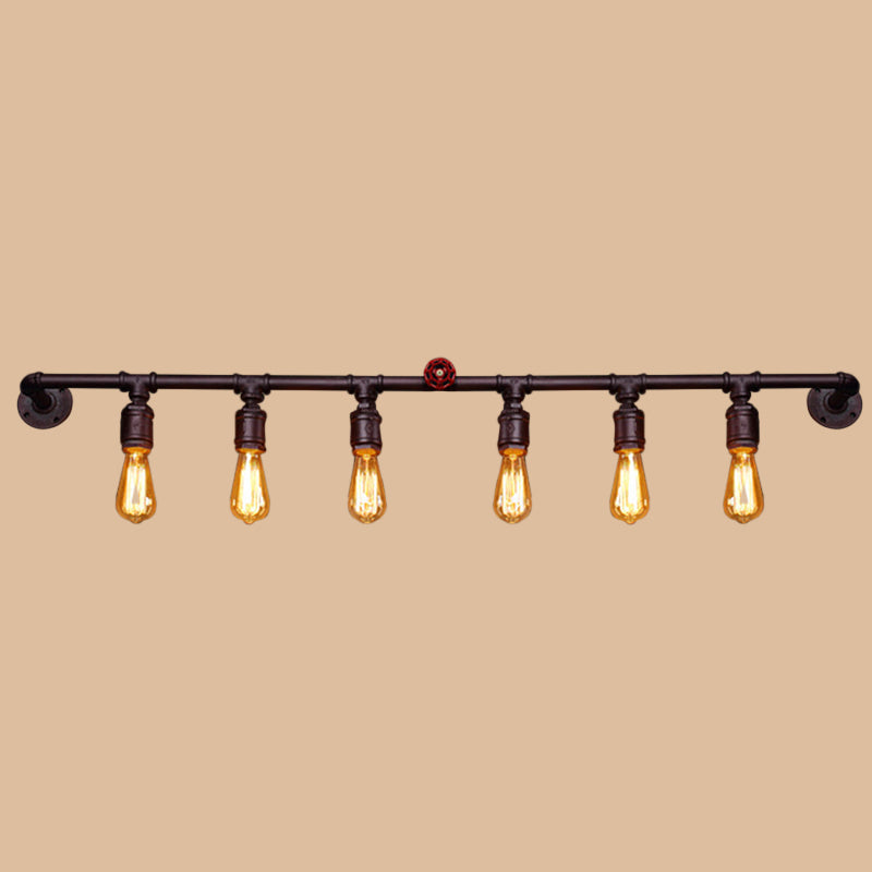 Modern Metal Pipe Wall Lamp 2/4/6 Lights