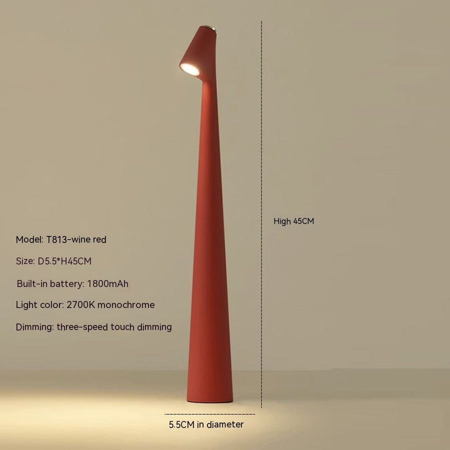Contemporary Red Metal Desk Lamp