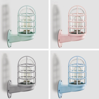 Modern Glass Wall Light with Metal Shade
