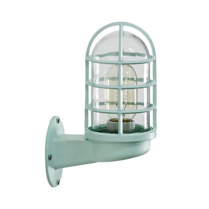 Modern Glass Wall Light with Metal Shade