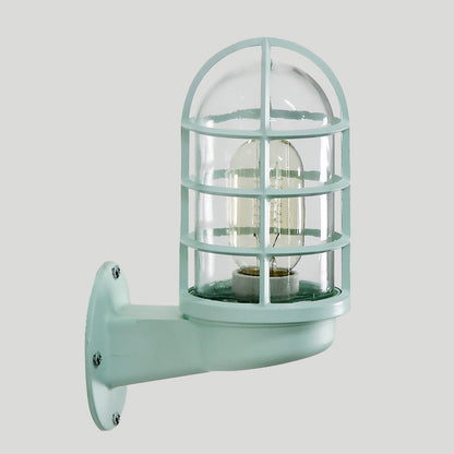 Modern Glass Wall Light with Metal Shade