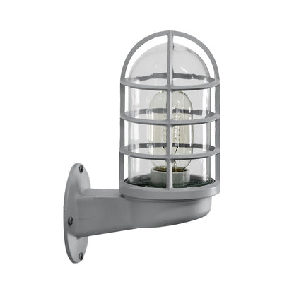 Modern Glass Wall Light with Metal Shade