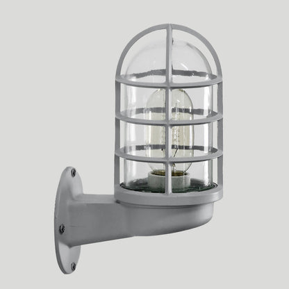 Modern Glass Wall Light with Metal Shade