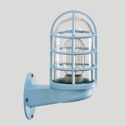 Modern Glass Wall Light with Metal Shade