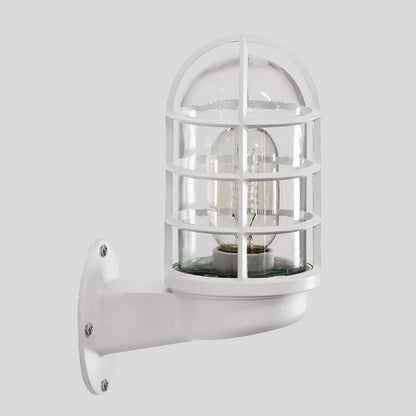 Modern Glass Wall Light with Metal Shade