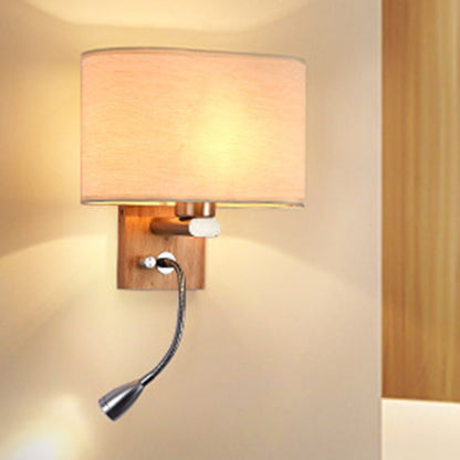 Soft Adjustable Bedside Wall Lamp with Oval Shade - Cofik