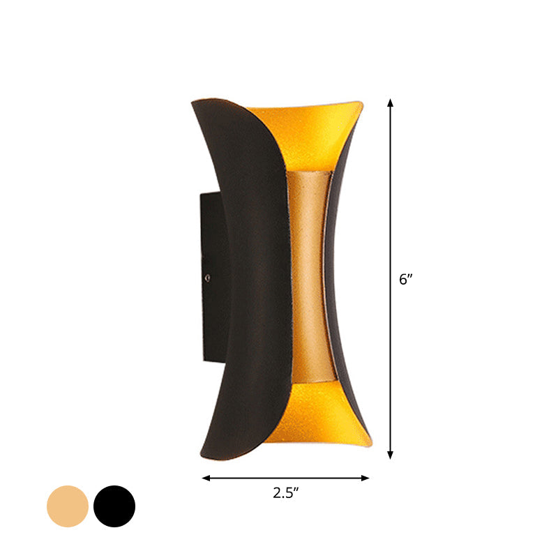 Contemporary 2 Light Metal LED Sconce