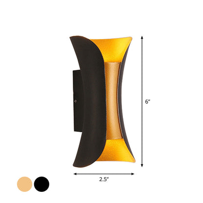 Contemporary 2 Light Metal LED Sconce