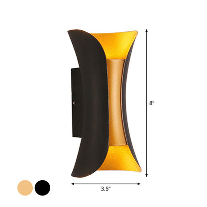 Contemporary 2 Light Metal LED Sconce
