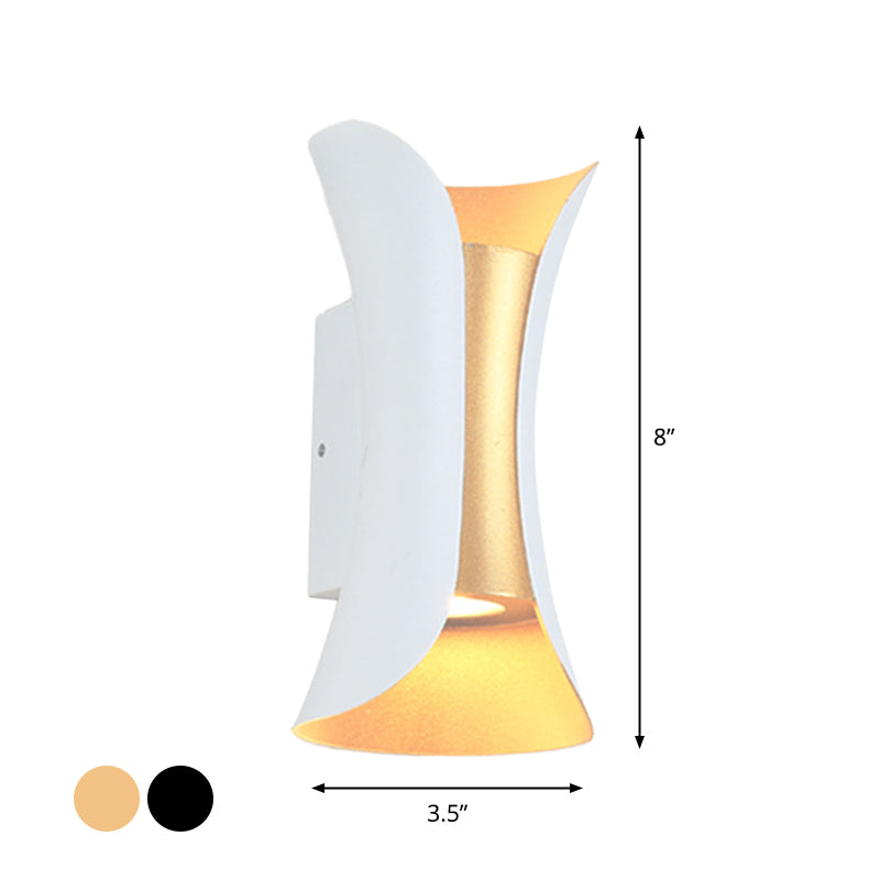 Contemporary 2 Light Metal LED Sconce