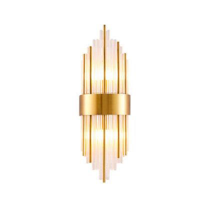 Luxury Gold 2-Light Crystal Wall SconceFixture