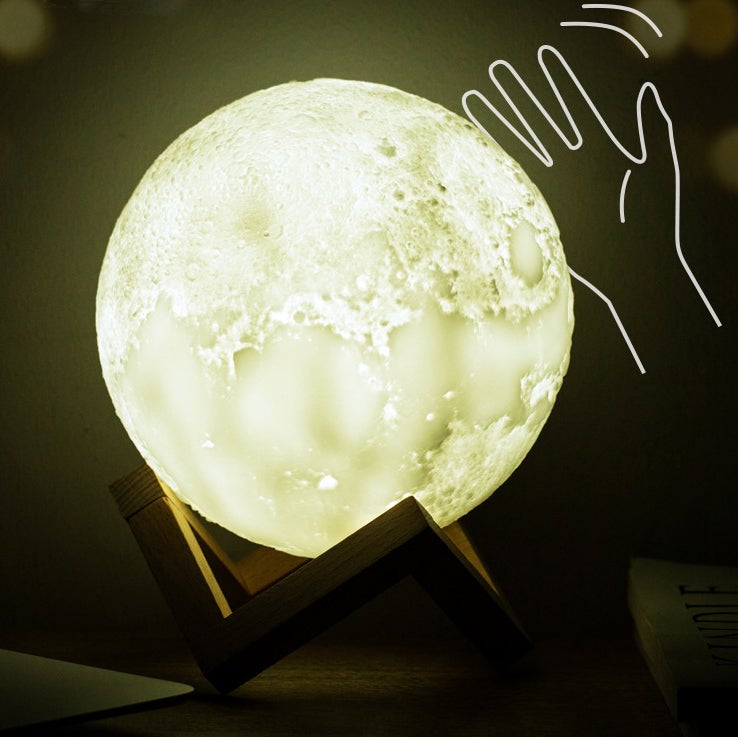 Compact Portable 3D Moon LED Desk Lamp