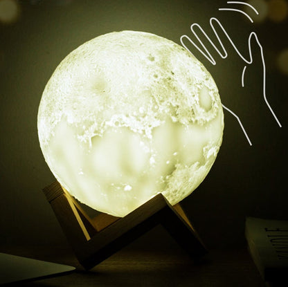 Compact Portable 3D Moon LED Desk Lamp