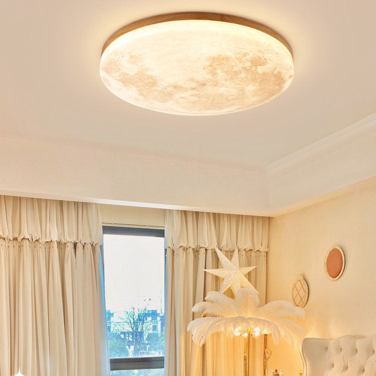 Sleek Wood LED Ceiling Light Fixtures 24W Modern Home