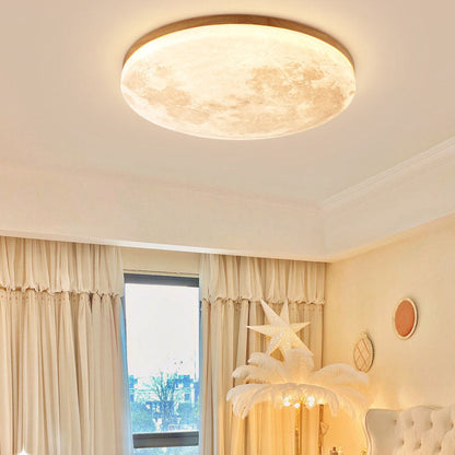 Sleek Wood LED Ceiling Light Fixtures 24W Modern Home