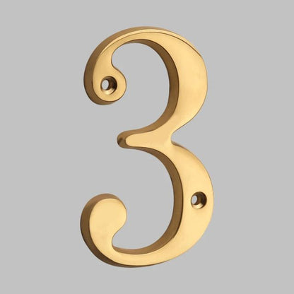 Classic Solid Brass House Number Plate