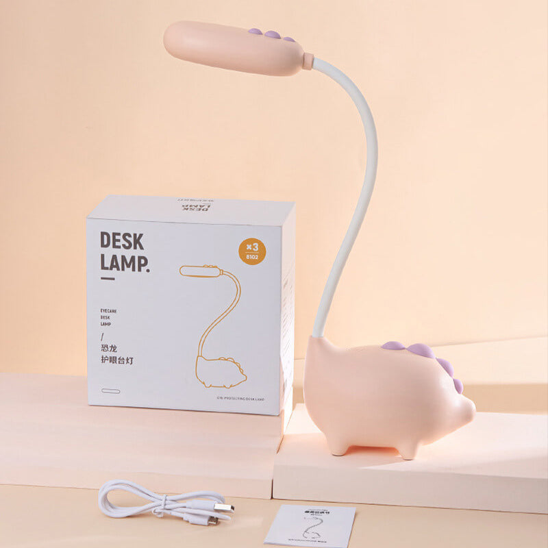 Colorful LED Table Lamp with Fun Dinosaur Eye Protection