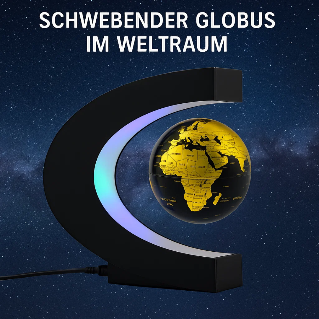 Glowing LED Floating Globe Lamp with Magnetic Base