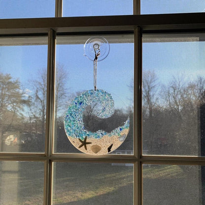 Colorful Glass Wave Coast Decoration