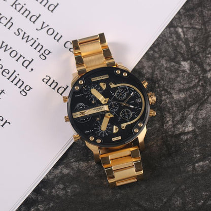 Modern Stainless Steel Quartz Chrono Watch