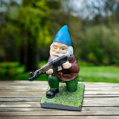 Tough Camo Yard Gnome Statue - Cofik
