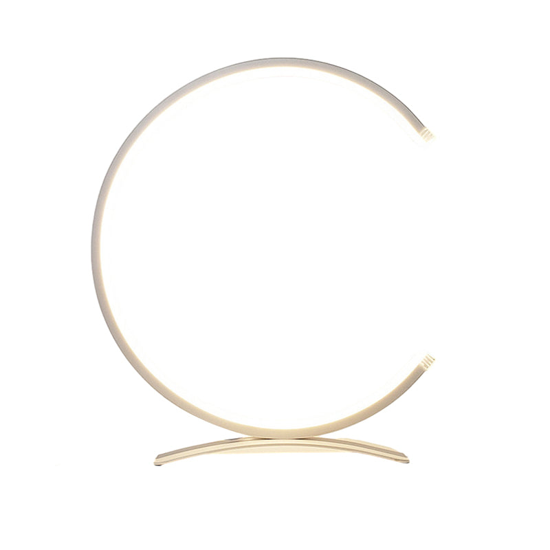 Contemporary Round LED Side Table Lamp