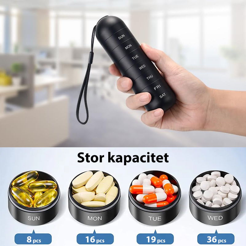 Compact Weekly Pill Box for Travel - Cofik