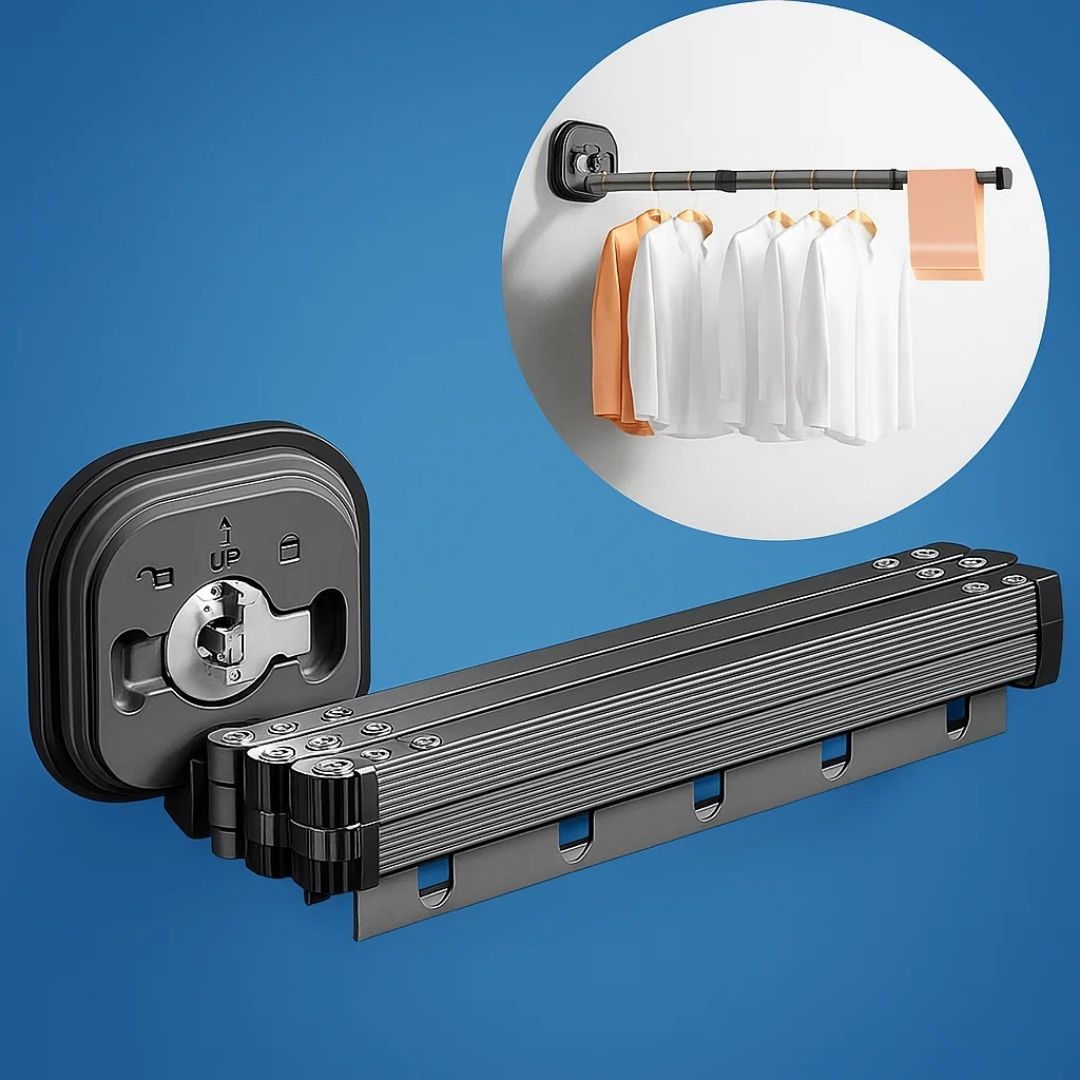 Compact Folding Wall Hanger Stainless Steel Rack