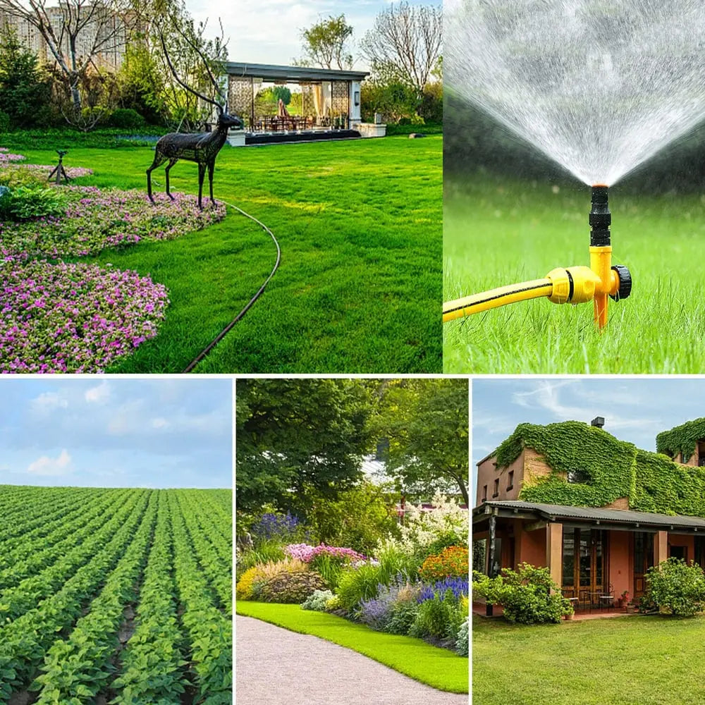 Rotating Lawn Sprinkler System – Adjustable Water Sprayer