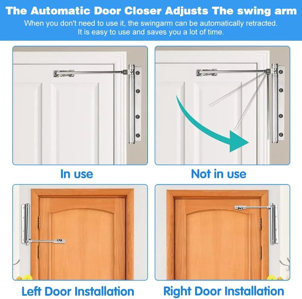 Easy Fit Automatic Door Hinge - Quiet and Secure - Cofik