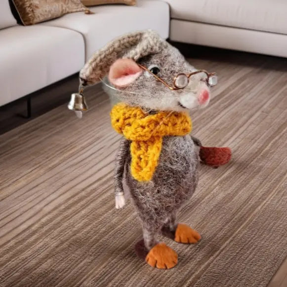 Whimsical Felt Mouse Home Decor - Cofik