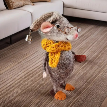 Whimsical Felt Mouse Home Decor - Cofik