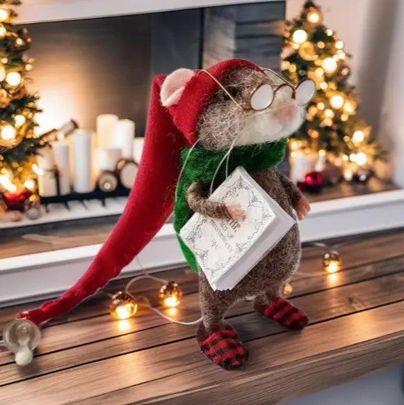 Whimsical Felt Mouse Home Decor