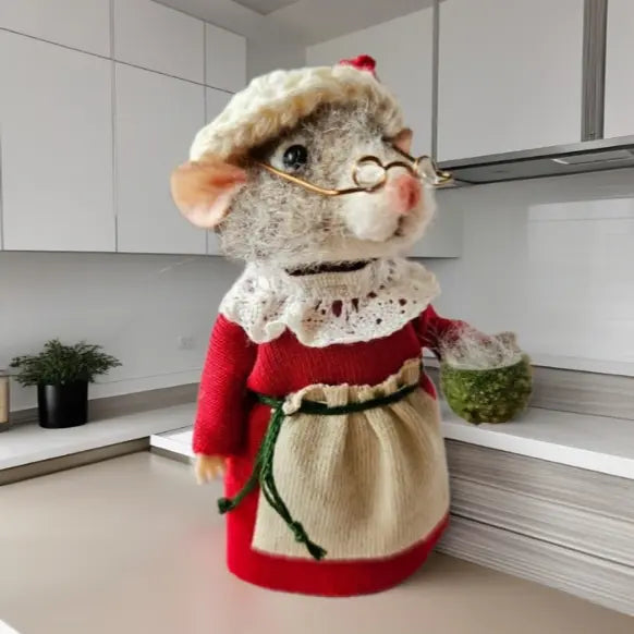 Whimsical Felt Mouse Home Decor