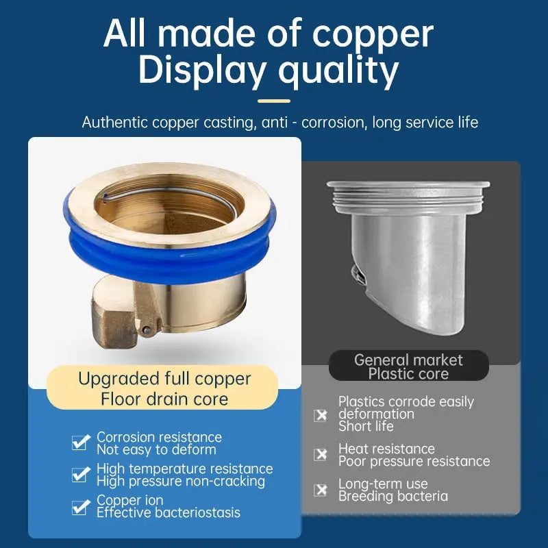 Brass Floor Drain Filter - Anti Odor Hair Catcher