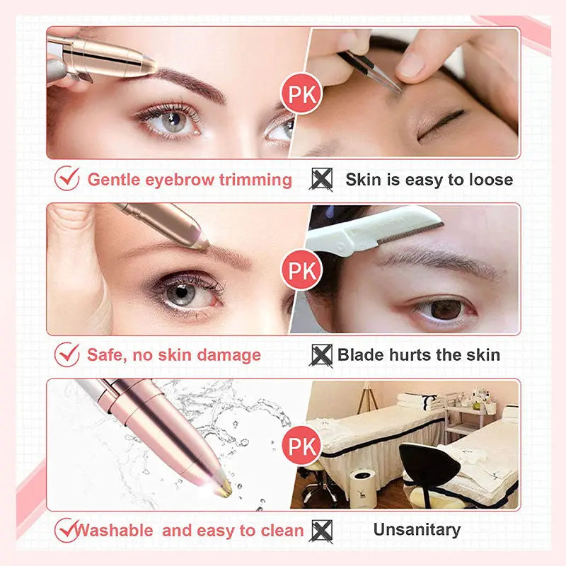 Easy Electric Brow Trimmer for Smooth Hair Removal