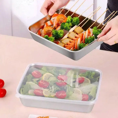 Durable Steel Storage Container with Tight Lid