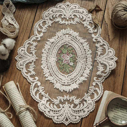 Delicate Floral Crochet Table Doily Set