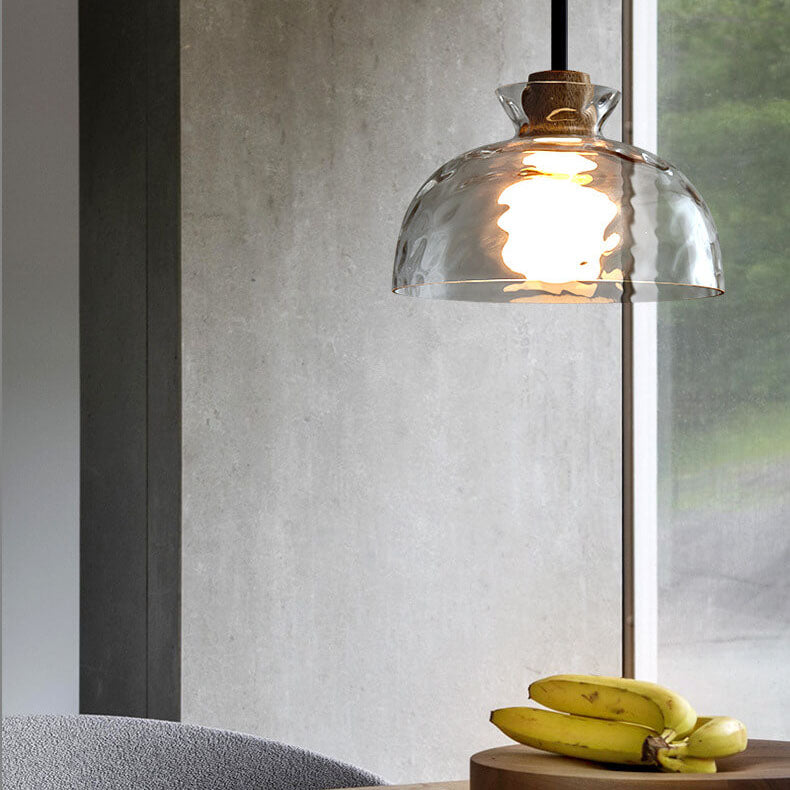 Stylish Wooden Glass Pendant Ceiling Light
