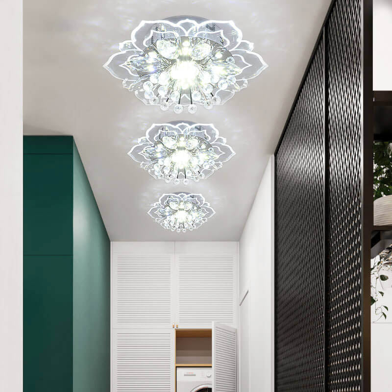 Elegant Crystal LED Flush Mount Ceiling Light