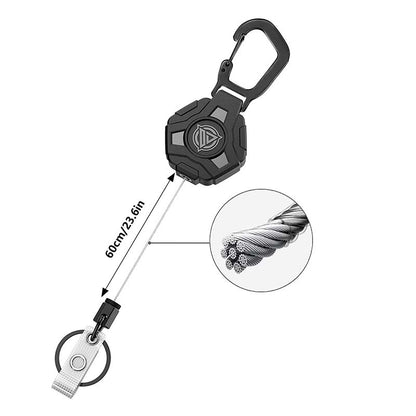 Durable Compact Retractable Keychain