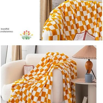 Cozy Plaid Throw Blanket for Home Decor