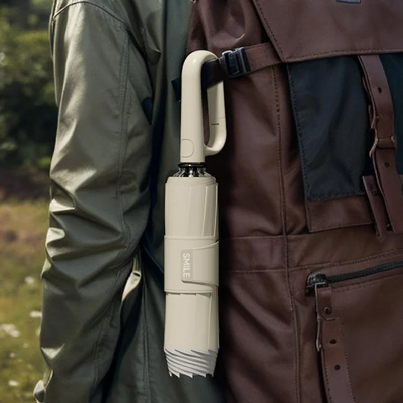 Compact Umbrella with Secure Buckle Closure