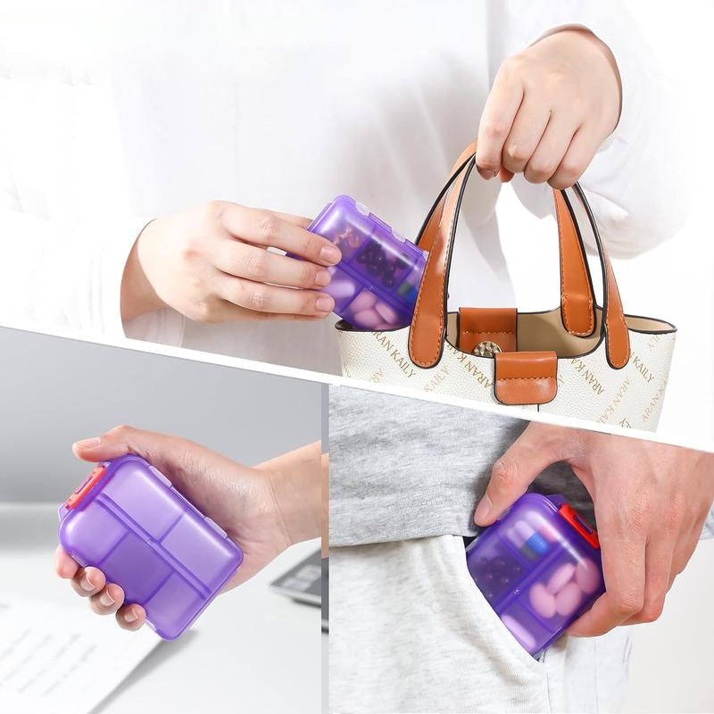 Portable Pill Box Case with 161 Custom Labels